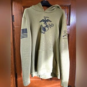Grunt Style Eagle, Globe, and Anchor Marine Corps Hoodie Sweatshirt Size XL Mens